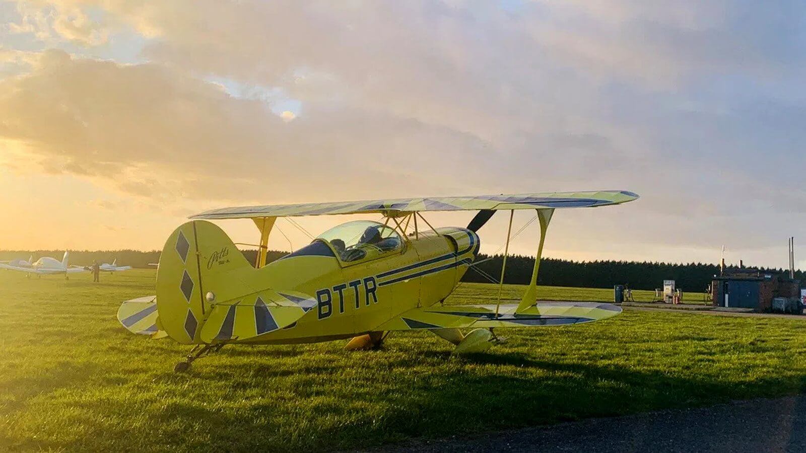 Aerobatic stunt aircraft during a White Waltham flight experience